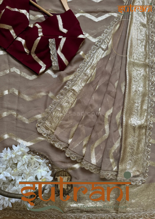 Antique Gold Bridal Elegance Saree