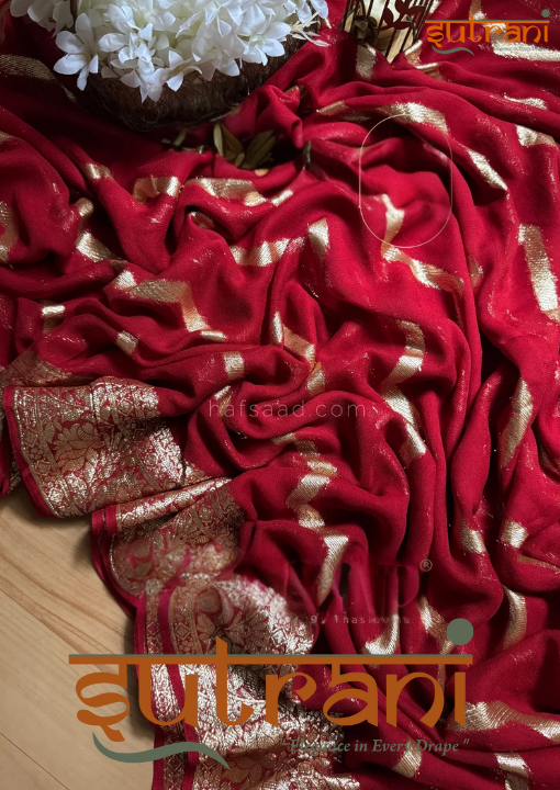 Scarlet Opulence Handwoven Saree