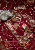 Scarlet Opulence Handwoven Saree