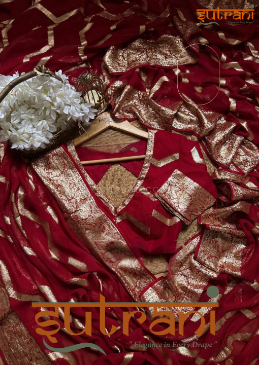 Scarlet Opulence Handwoven Saree