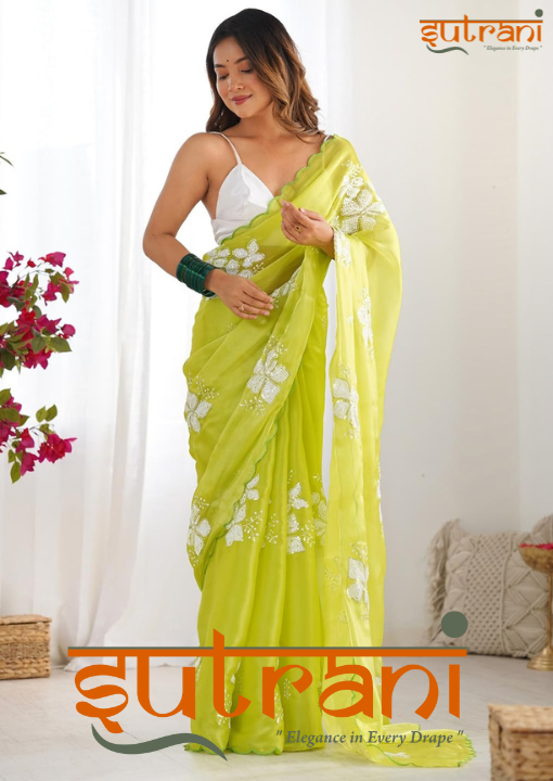 Lime Petal Grace Saree