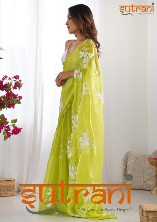 Lime Petal Grace Saree