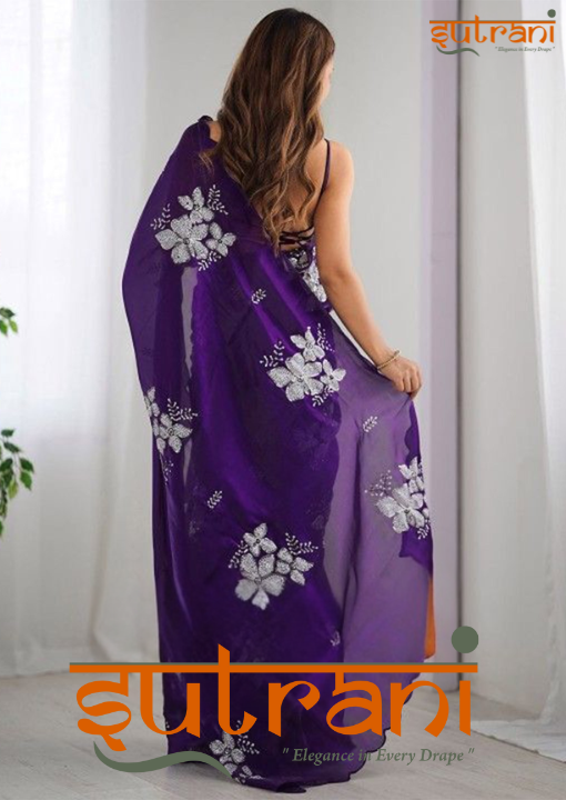 BEAUTIFUL DESIGNER SAREE WITH UNSTICHED BLOUSE