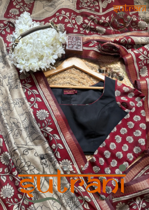 Traditional Kalamkari Cotton Saree