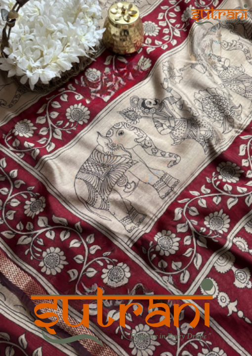 Traditional Kalamkari Cotton Saree