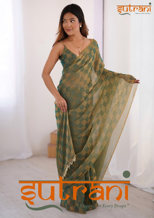 DESIGNER SAREE WITH VERY SOFT DESIGNER FANDY FABRIC AND UNSTICHED BLOUSE