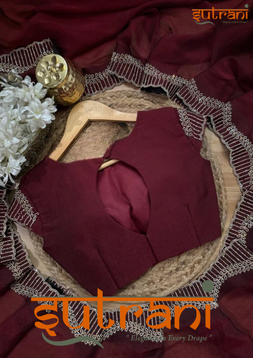 Heirloom Maroon Embellished Saree