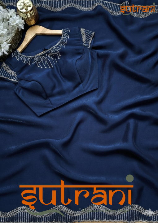 Timeless Navy Elegance Saree