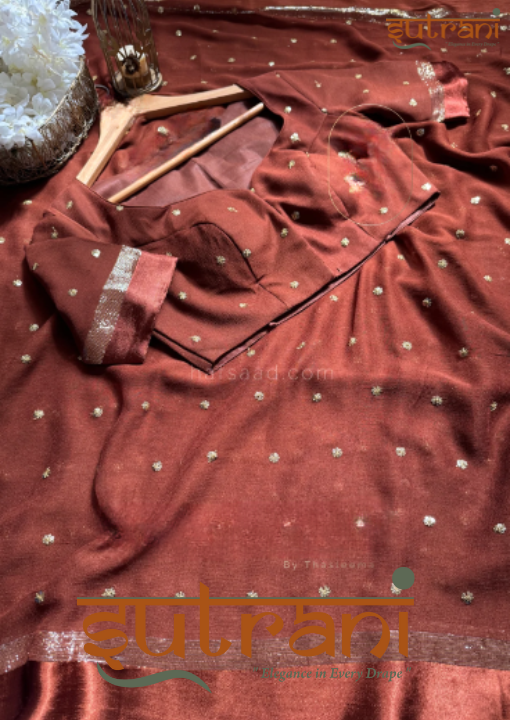 Swarnam Copper Saree