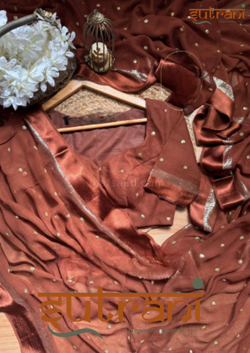 Swarnam Copper Saree