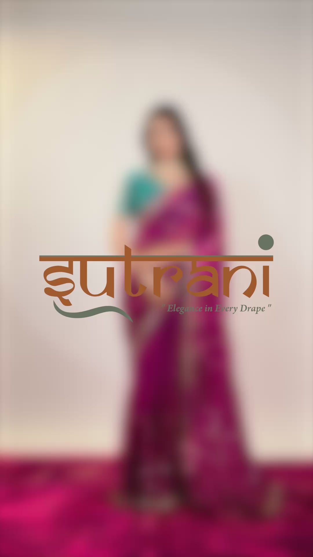 Sutrani Sangini Pink Saree with Classic Gold Motif Design