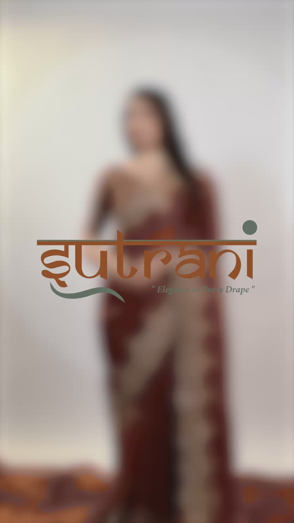Sutrani Luxury Copper Embroidered Saree