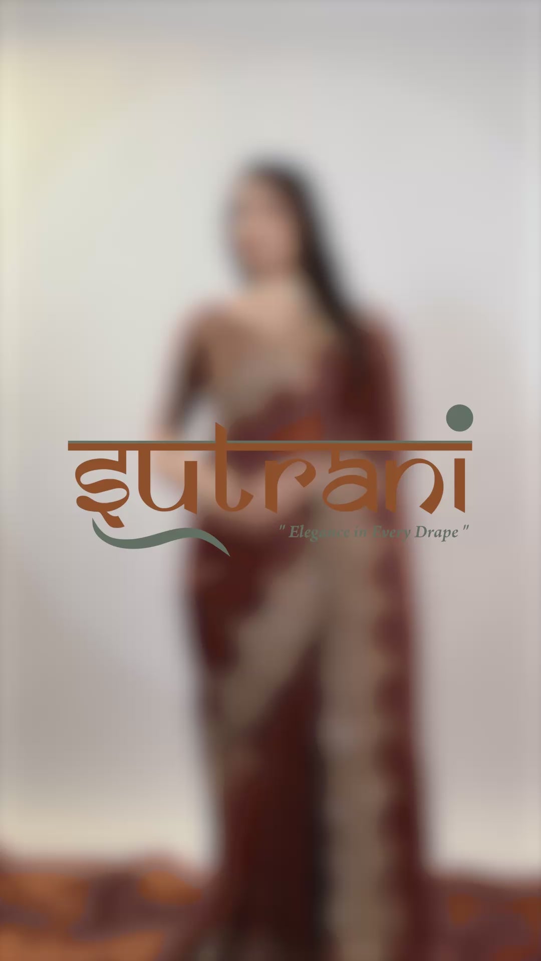 Sutrani Luxury Copper Embroidered Saree